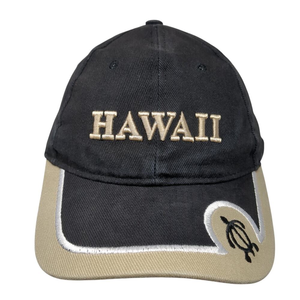 Hawaii Slideback Baseball Cap Black One Size 6 Panel Surfware Hawaiian Classics